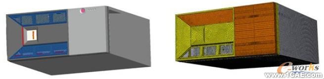 图2 CAD 模型与CAE 模型