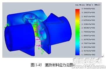 Solidworks教程——Lathe Feed Stopping Device车床进刀停止器solidworks simulation分析案例图片2