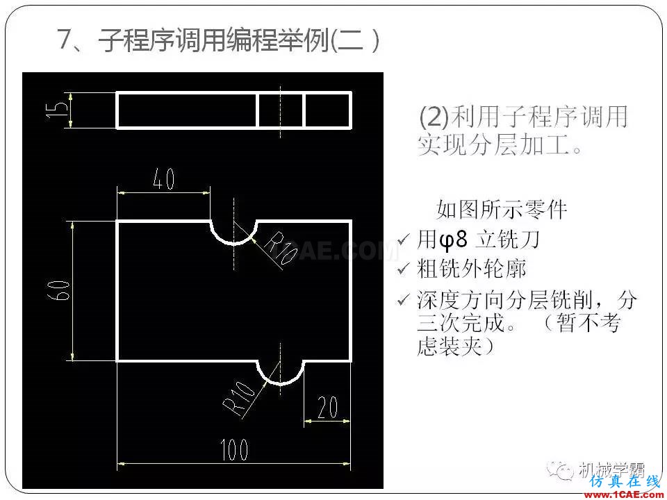 【收藏】数控铣床的程序编程PPT机械设计案例图片68