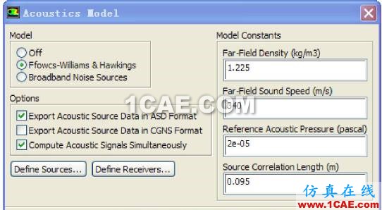 Ansys Fluent 声比拟模型（F-W-H）使用方法介绍fluent分析案例图片5