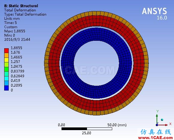 Ansys WB轴孔过盈配合仿真分析ansys分析图片6