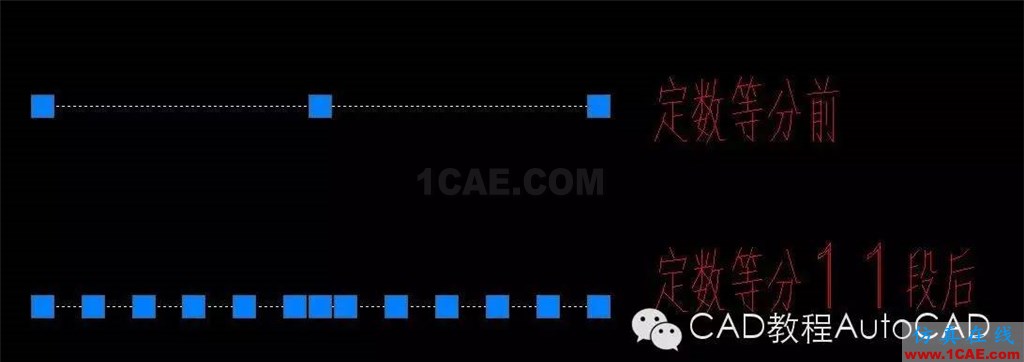 【AutoCAD教程】定数等分或定距等分后怎么显示出来等分点？AutoCAD技术图片2