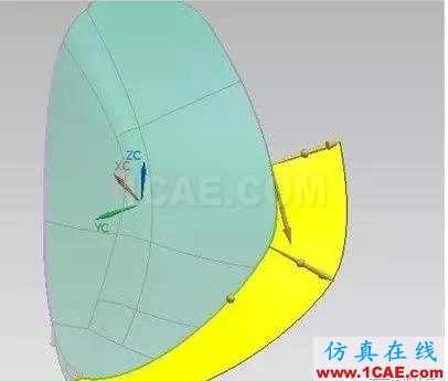 ug模具设计之用扫掠构建无利角分型面的方法ug设计教程图片5