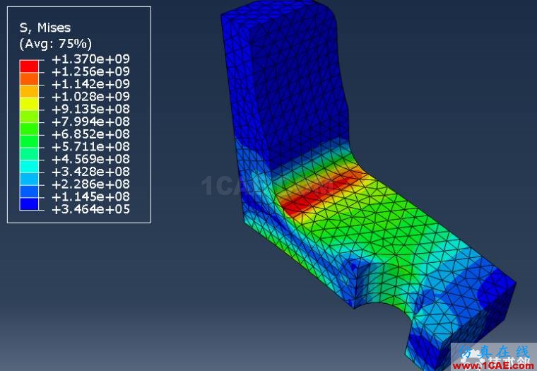 Abaqus和WELSIM仿真简单支架受力分析案例赏析---细化网格对（应力集中）解的收敛性的影响abaqus有限元培训资料图片23