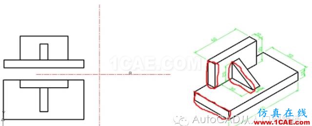 AutoCAD 绘制三视图AutoCAD仿真分析图片13