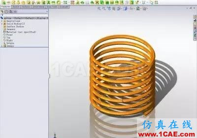 『实用技巧』SolidWorks最简单的弹簧画法教程solidworks simulation技术图片3