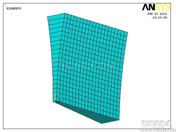 ansys中变厚度壳体单元模型实现