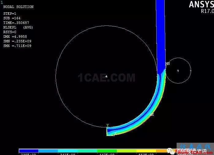 Ansys金属塑性成型模拟-弯曲ansys结果图片10