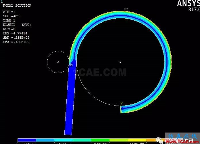 Ansys金属塑性成型模拟-弯曲ansys结果图片12