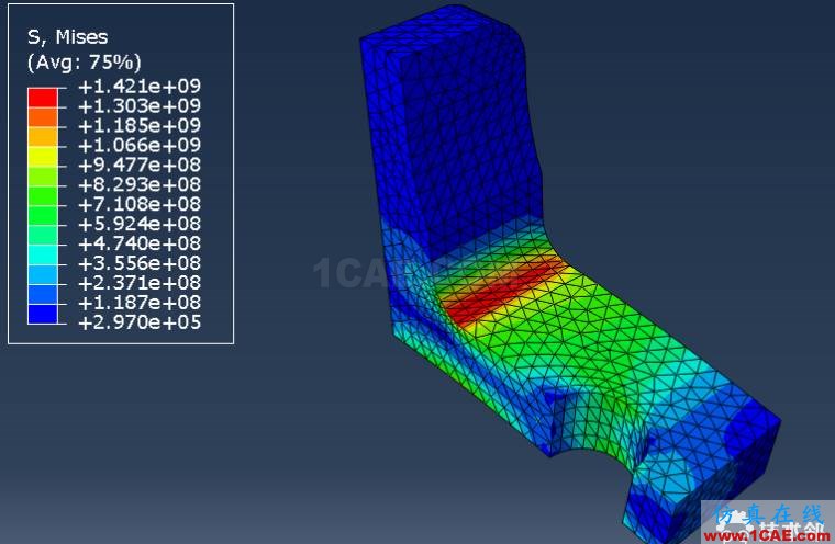 Abaqus和WELSIM仿真简单支架受力分析案例赏析---细化网格对（应力集中）解的收敛性的影响abaqus有限元培训资料图片21