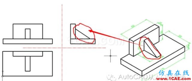 AutoCAD 绘制三视图AutoCAD技术图片17