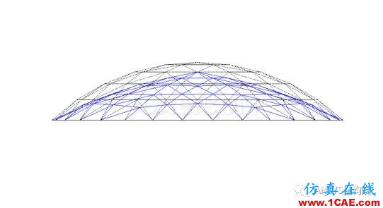 基于ANSYS某单层球面网壳结构整体稳定性分析ansys workbanch图片6