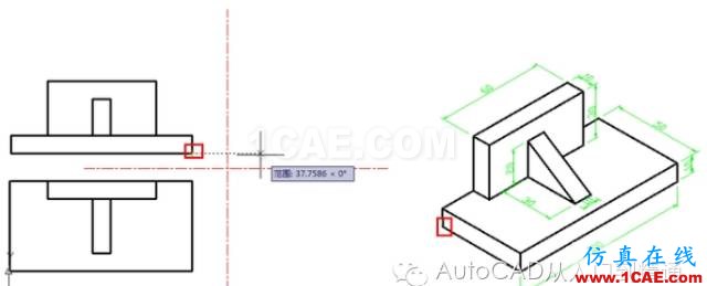 AutoCAD 绘制三视图AutoCAD技术图片14