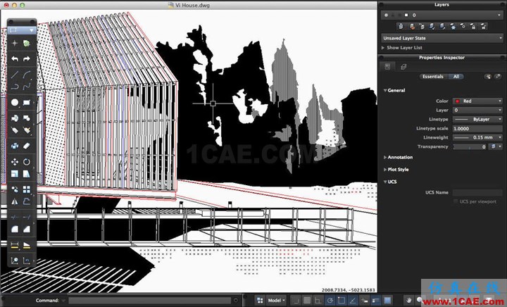 效果图的艺术：用SketchUp, AutoCAD 和 Photoshop创造绝佳的水彩效果AutoCAD分析案例图片7