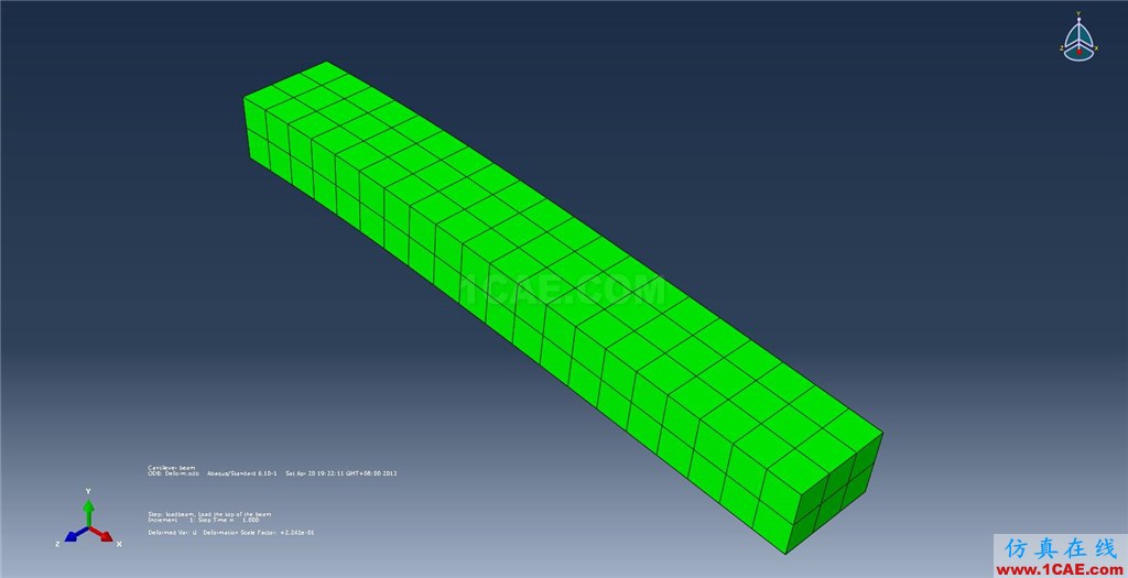悬臂梁—有限元ABAQUS线性静力学分析abaqus有限元图片53
