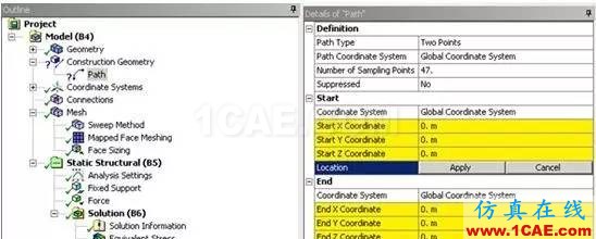 教程 | Ansys Workbench应力线性化过程ansys分析案例图片3