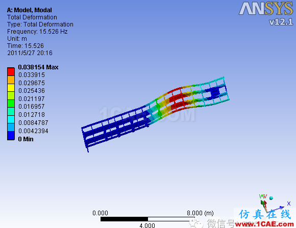 基于有限元的半挂车车架阵型模态分析ansys分析图片9