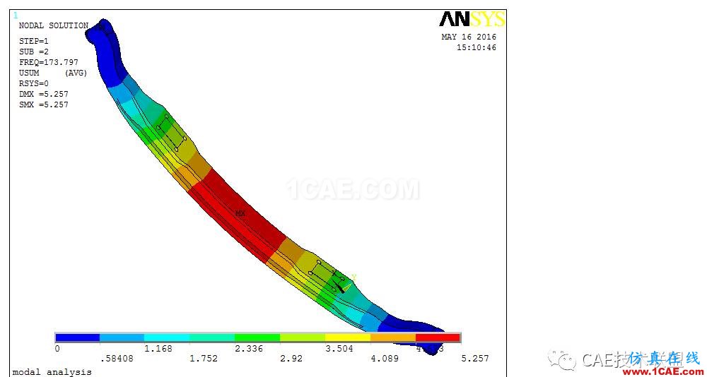 【技术篇】基于ANSYS的汽车前轴强度分析和模态分析ansys结果图片19