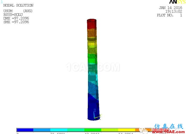 基于ANSYS的多管式钢内筒烟囱有限元分析【转发】ansys结果图片13