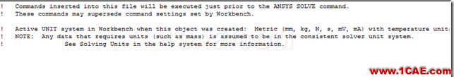 在ANSYS Workbench中使用APDL命令流ansys分析案例图片13