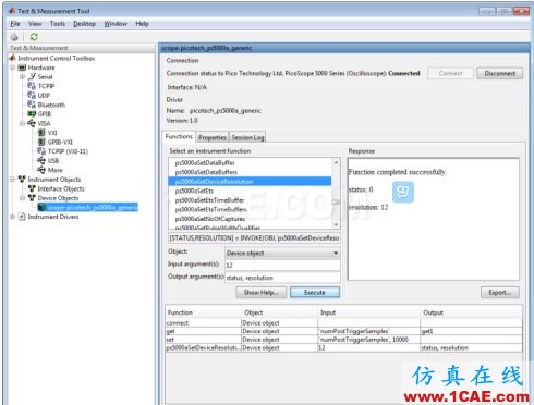 如何使用MATLAB仪器与控制工具箱(测试测量工具) 控制PicoScope的PC示波器