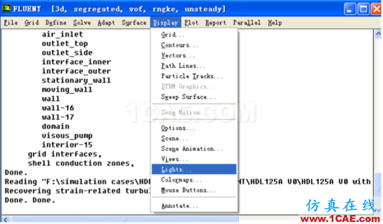 FLUENT多相流问题后处理中如何显示其中一相的分布【转载】ansys结构分析图片11